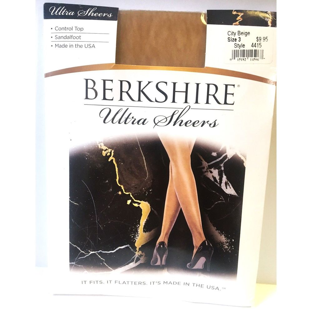 Berkshire Ultra Sheers Pantyhose City Beige Size 3 NOS